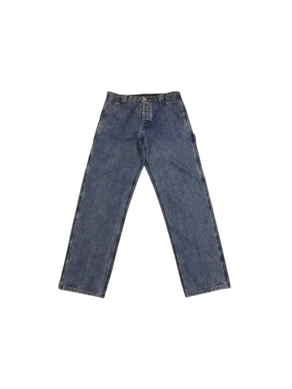 Chrome Hearts Denim Carpenter Pants Cross Ball Indigo